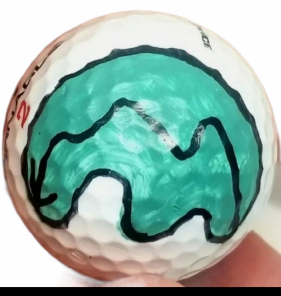 Zuni Bear golf ball hand painted New